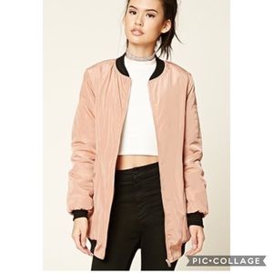 *SOLD* Forever 21 - Rose Gold Bomber Jacket
